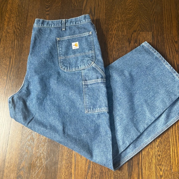 New Carhartt FR Original Fit Jeans 48x32 Blue NFPA 2112 ATPV 20.7 100459 451 - Picture 1 of 7